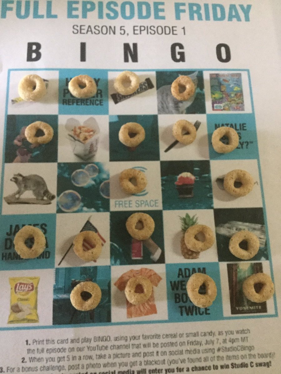 GRump73892121's tweet photo. @StudioC_tv #StudioCBingo got both 5 in a row and blackout. So excited to see if I win https://t.co/7HAZZo5R8p