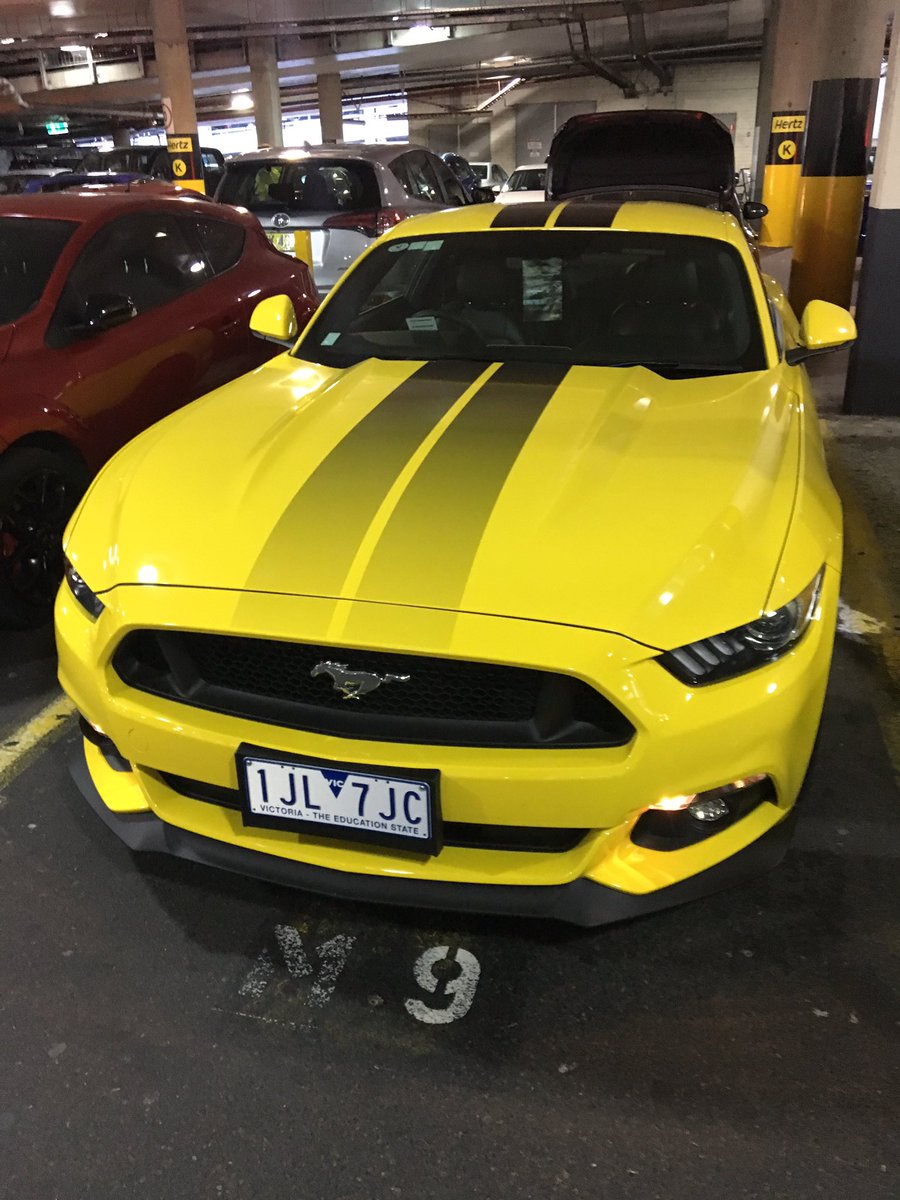 $100 upgrade? Oh go on then!!! Every #traveller needs to treat themselves! #melbourne #australia #saturdaymorning #Mustang #hirecar