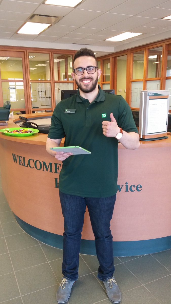Wonderful warm welcomes and digital advice are ready when you walk into our Ellerslie branch. Go Team😀 <a href="/AnnechristineG/">Anne-Christine Gagné</a>  @Lcolangelo_TD