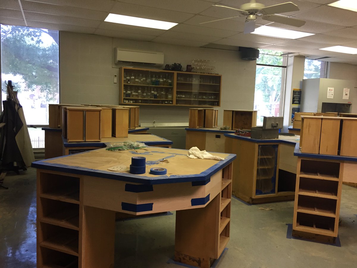Mrs. Ranciglio's classroom is getting a facelift this summer. Won't the chemistry students be pleased! #ProgressAsPromised #ChemClass