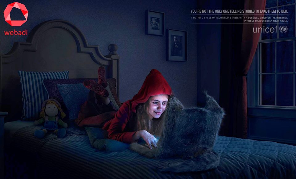 WebadiMedia's tweet photo. Attention ! Le grand méchant loup ne se cache pas tout le temps là où on le pense 😨#pedophily #prints #DigitalMarketing #webadi #creativity https://t.co/52y6QH5Gb4