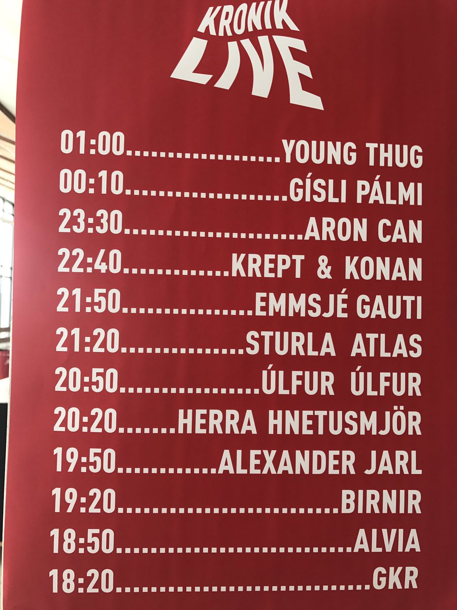 Fékk request fyrr í kvöld um að hype-a tónleika svo það kæmu fleiri stelpur  á þá því 80% af seldum miðum voru til stráka. Hér er line-upið.