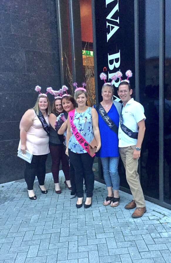DeardensHaulage's tweet photo. Happy hen weekend to our Lydia in #CardiffCity with @No46_CarolT @windwhistleinn @garygrant2008 @DeardensHaulage #hensontour #lookoutcardiff https://t.co/EKY9oTwBzJ