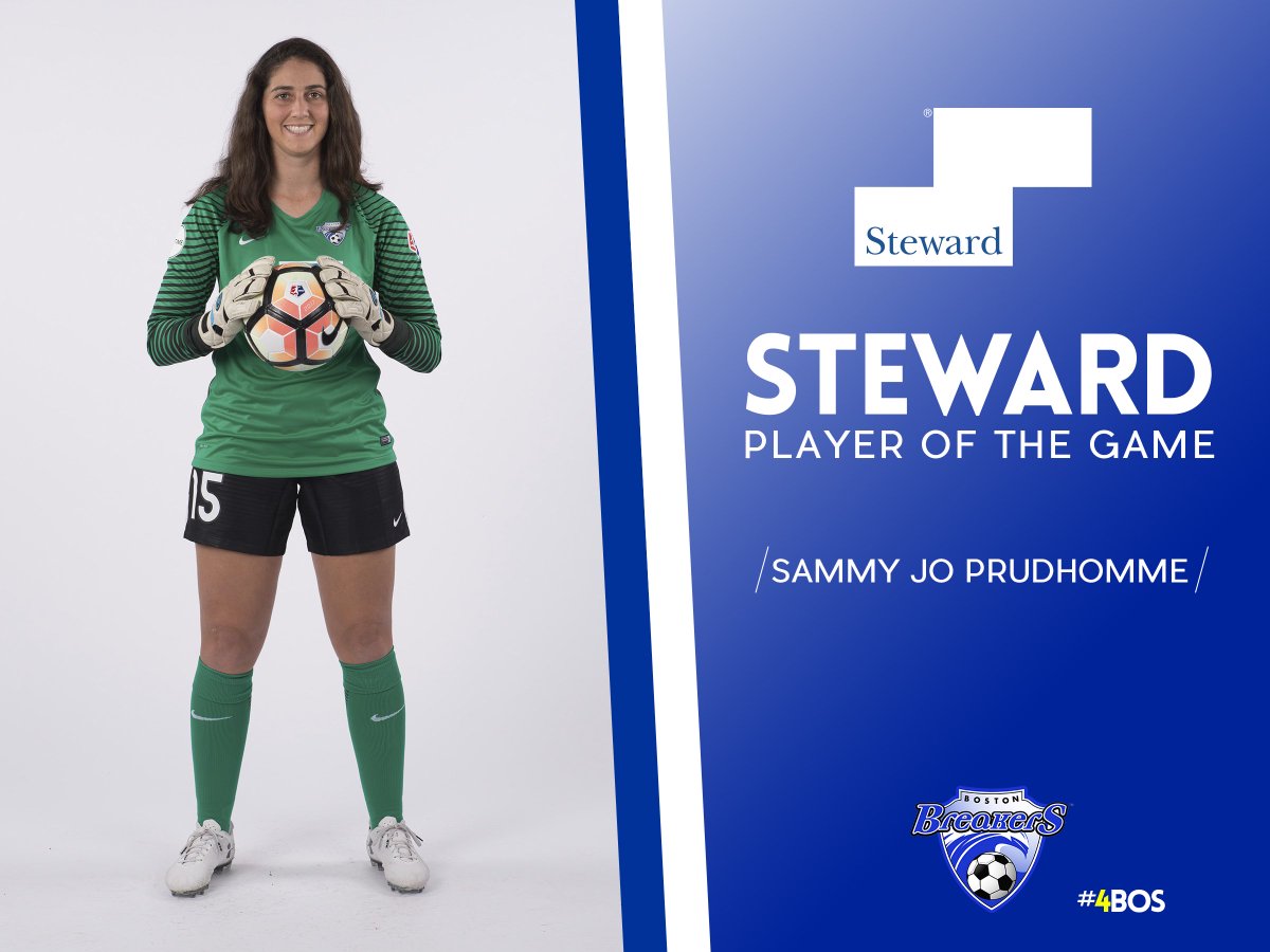 BostonBreakers's tweet image. Congratulations to tonight’s @Steward Player of the Game Sammy Jo Prudhomme!
