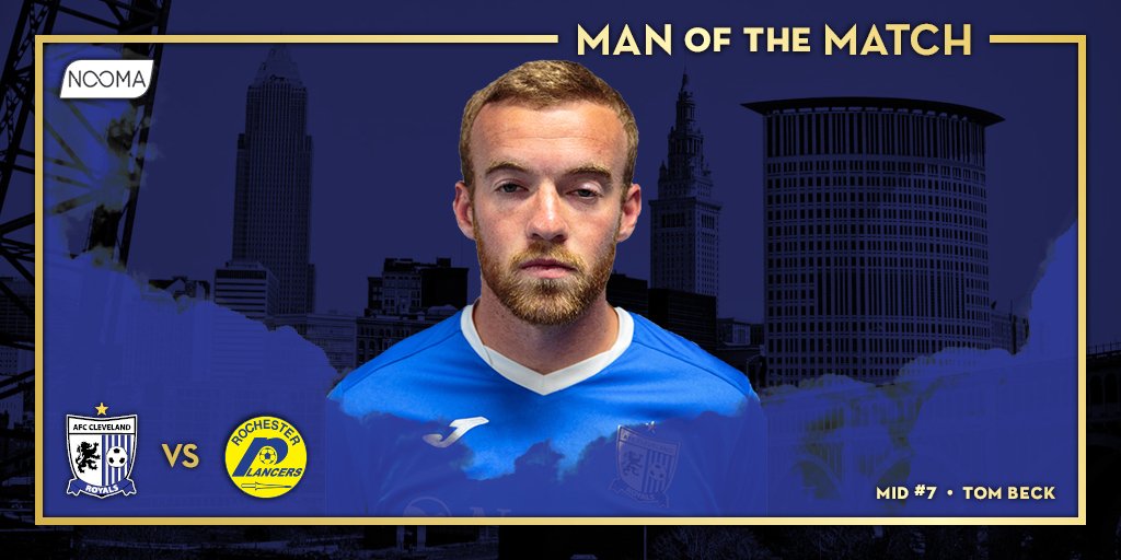 AFCCleveland's tweet photo. You guessed it! Tonight's @drinkNOOMA Man of the Match is none other than... @TBeck330! Well done Tom! #WAMPUS #NPSL2017 https://t.co/ddrbY0ObMm