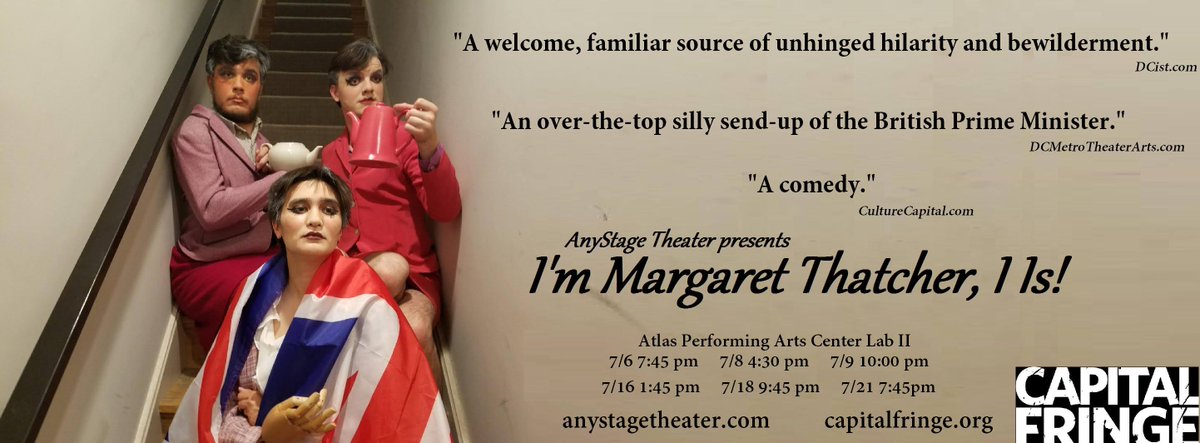 AnystageTheater's tweet photo. Thanks to all who came to our 1st show last night! Maggie tells her story again tomorrow-https://t.co/3QM5MLP6Zq
#MagThatch #capfringe17 https://t.co/t34ccFNXFb