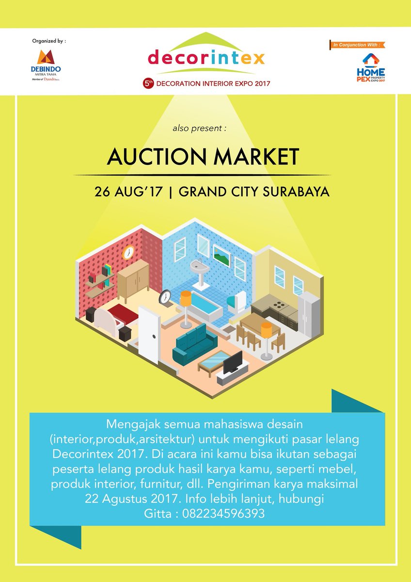 ada acara menarik nih buat teman2 mahasiswa desain (interior, produk, arsitektur) tunjukkan hasil karya teman2 di acara <a href="/decorintex/">DECORINTEX - ACX</a> 👍