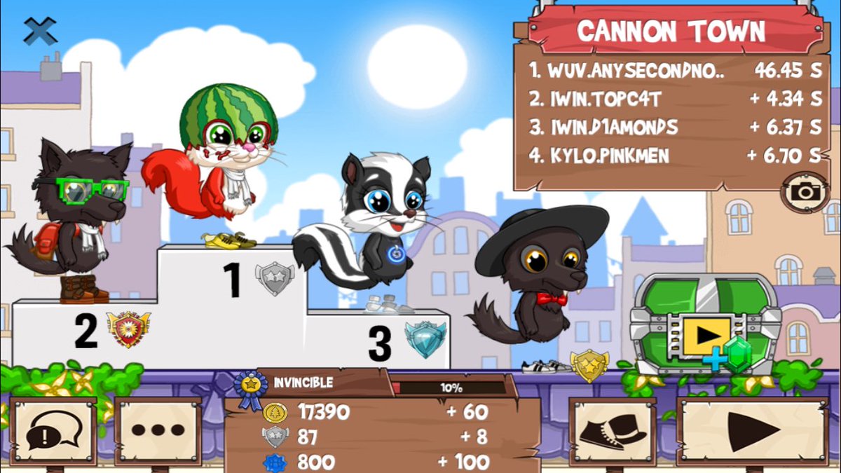 AnySecNow's tweet photo. It seems we are the best fox and squirrel pair :)) @WeWriteSinsB #funrun2 https://t.co/Pkuxx2YgJI