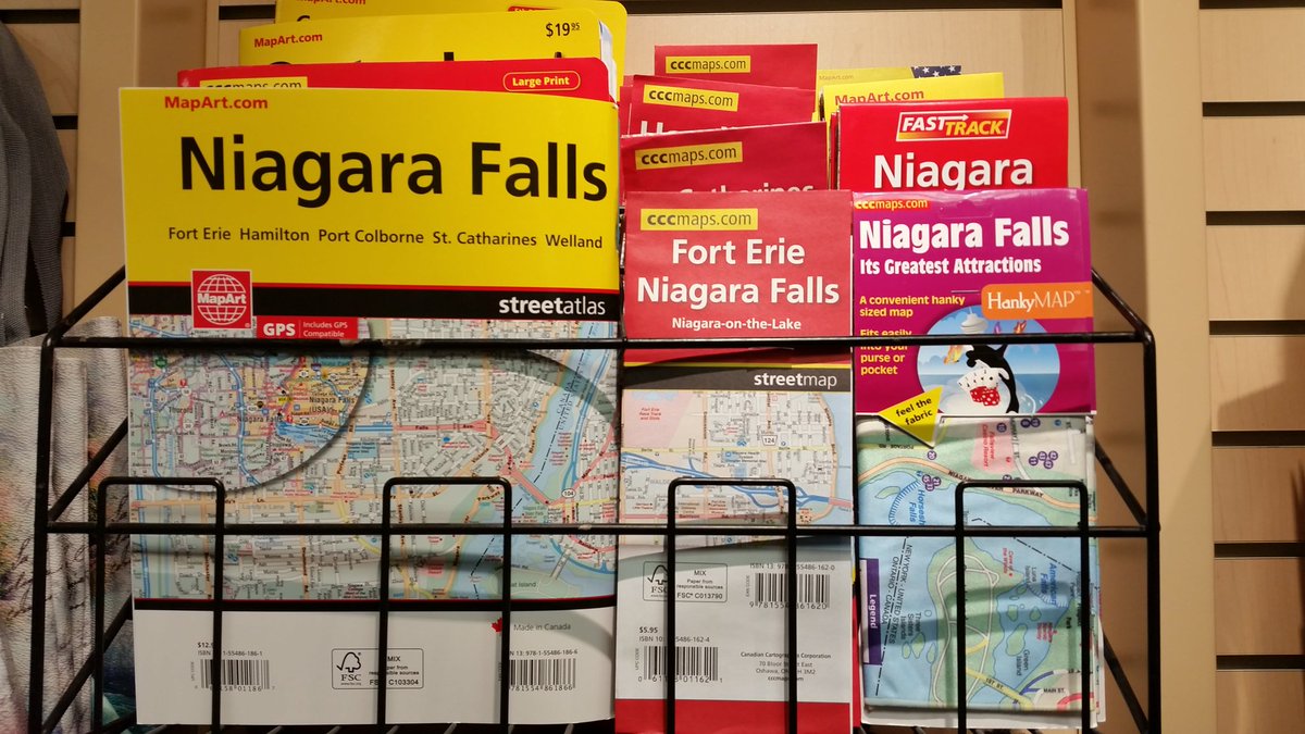 fallsconvenienc's tweet photo. We can help you get to where you're going with newest edition maps from @MapArtMaps #NiagaraFalls #FallsConvenience #GPSfails https://t.co/wNuyPgiQ3E