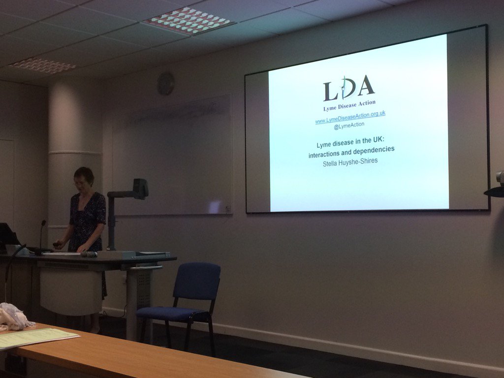 PearsLDA's tweet photo. Stella H-S introducing @LymeAction #LDA17 conference @UniofExeter today Lots to discuss #research #LymeDisease https://t.co/ckNiIfg1Vd