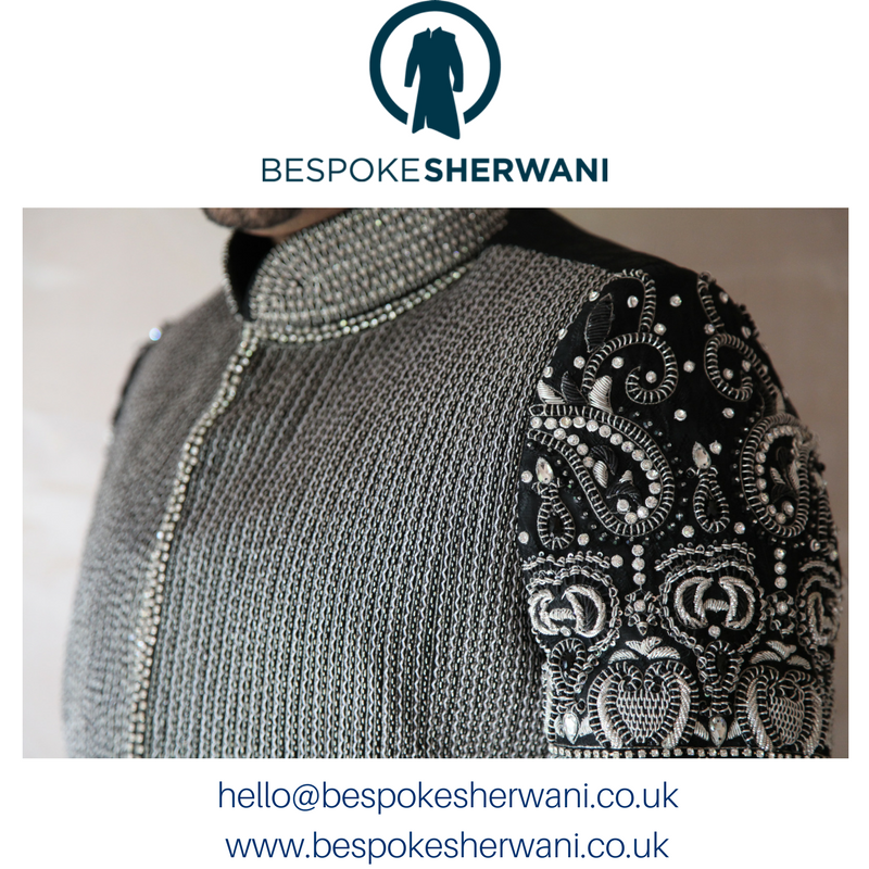 BespokeSherwani's tweet photo. Make your statement with this grey #sherwani.    Call us: +447984 414 276 / +447984 414 269 #indianwedding #tailormadesuits #asianwedding https://t.co/qDEz2krVRY