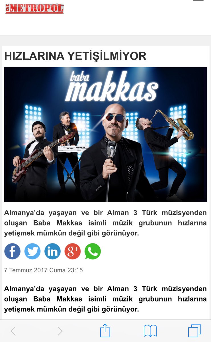 BabaMakkas's tweet photo. Ege Metropol Gazetesi haberimiz. Teşekkürler! 😊
#babamakkas #musician #musiker #parapara 
HIZLARINA YETİŞİLMİYOR https://t.co/dS7nPMc3ZM https://t.co/q2pdzYp3Sa
