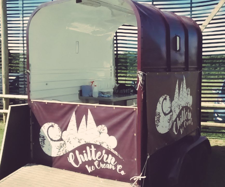 ChilternIce's tweet photo. Getting set up for a day of scooping freshly made artisan ice cream @Peterleyfarm @WildStrawb_Cafe ! https://t.co/9d0pFQbeoa