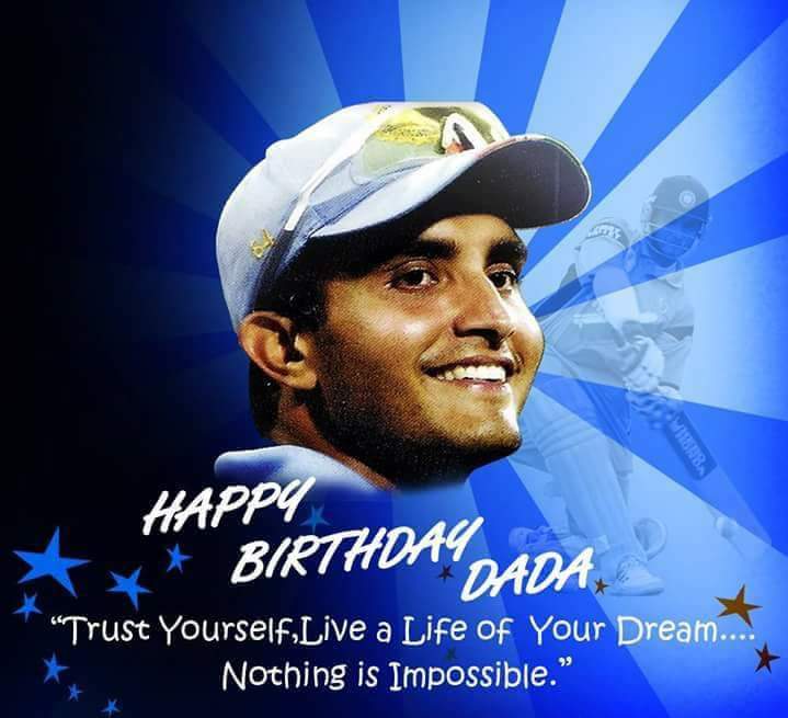  happy birthday heartbeat of our heart, maharaja, my fav player Sourav Ganguly...
Kalpesh018 from mumbai 