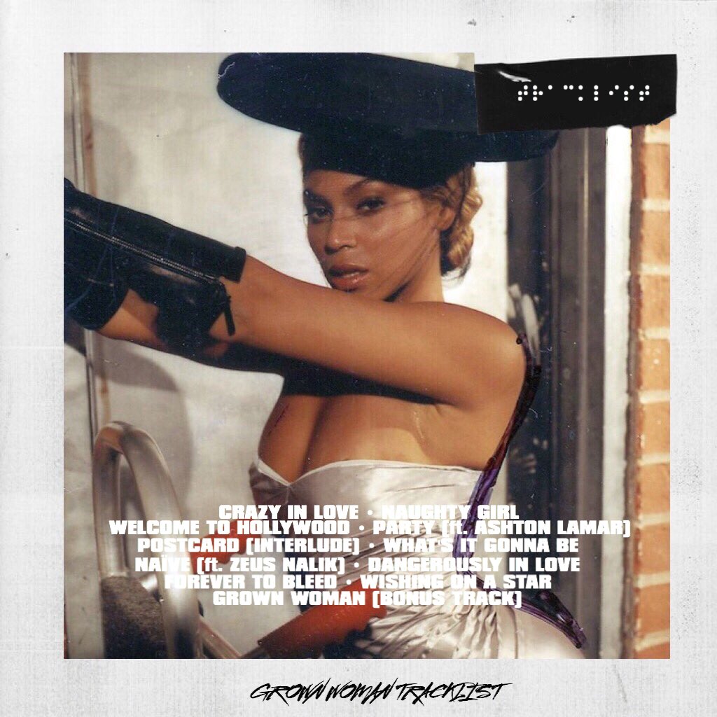 sluttyyonce's tweet photo. grown woman: 
- the eighth album
- out now https://t.co/plf0TNBocS