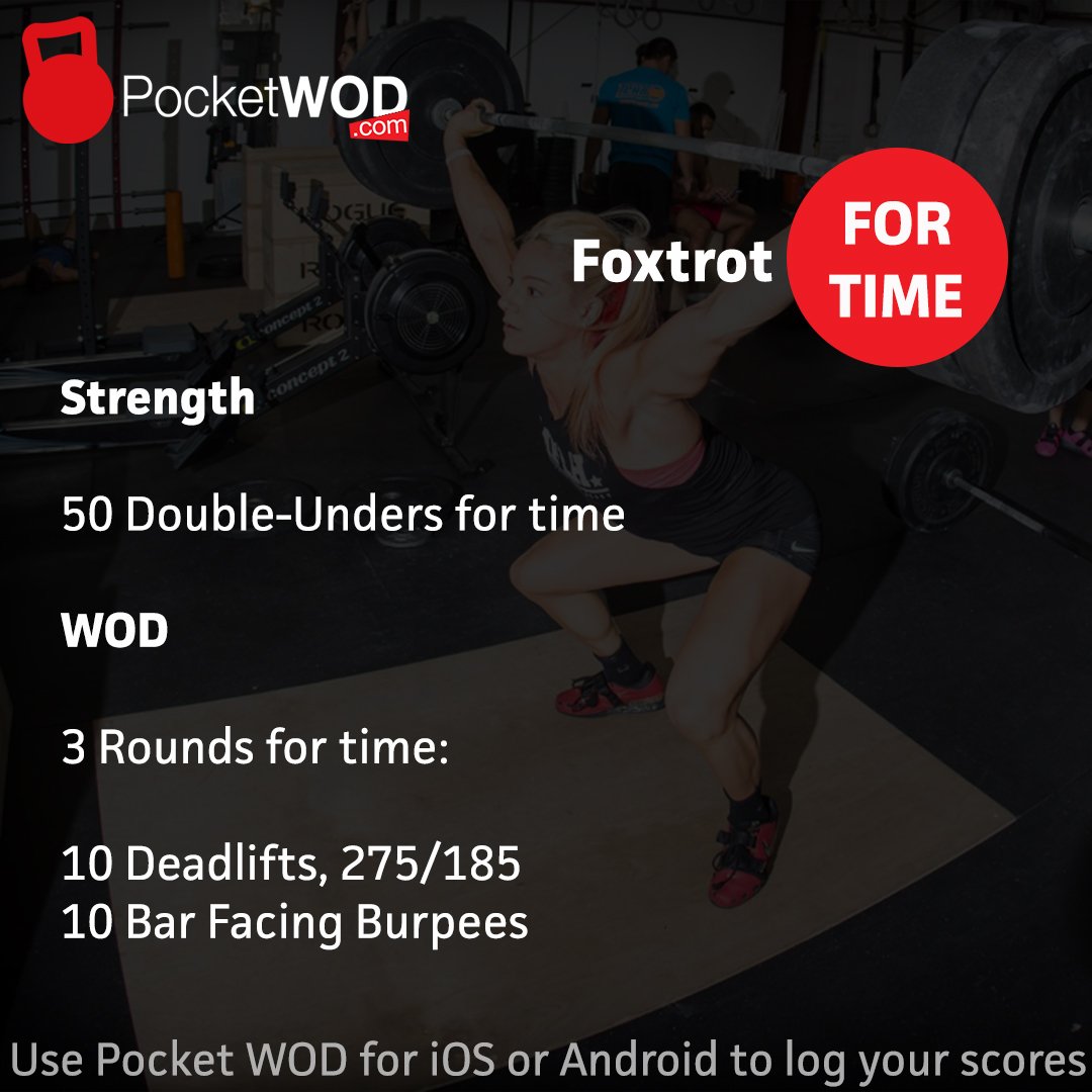 PocketWOD's tweet photo. #PocketWOD workout of the day. Scale as needed. Tag us + use #PocketWODme under your workout photos/videos, get them reposted on our page https://t.co/2krK2jkFUs