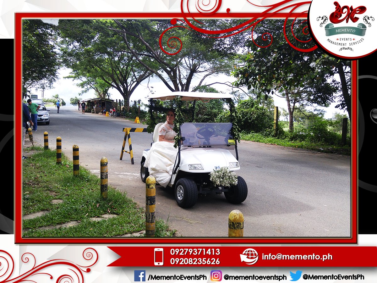 MementoEventsPH's tweet photo. You can feel the excitement of the bride while riding the golf cart as a wedding car.
#Memento #MEMS #TeamMEMS #MementoEvents https://t.co/YLGNRxH4co