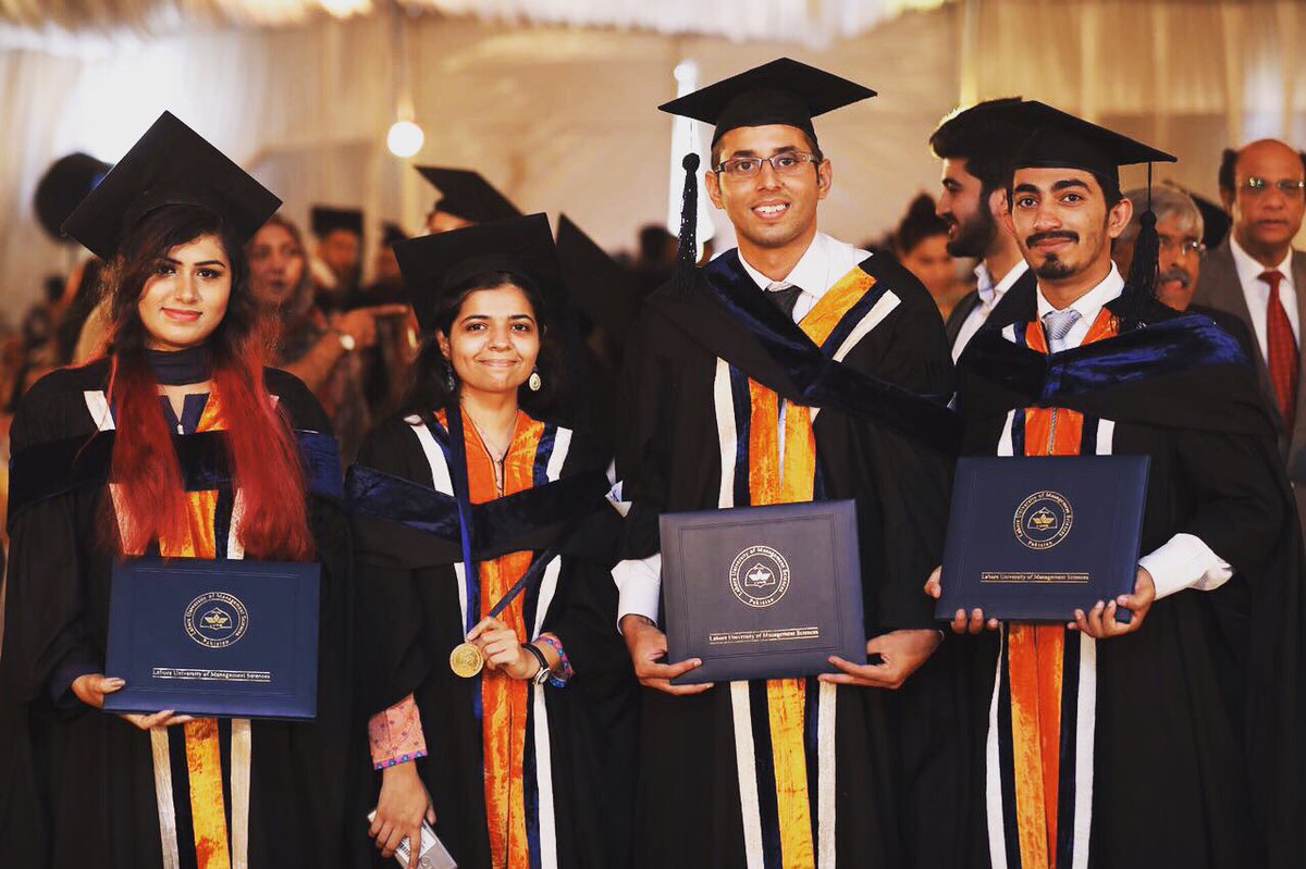 LifeAtLUMS's tweet photo. Students proudly showing their hard-earned degrees. 
#GraduatingLuminites https://t.co/N8ECBOf37B
