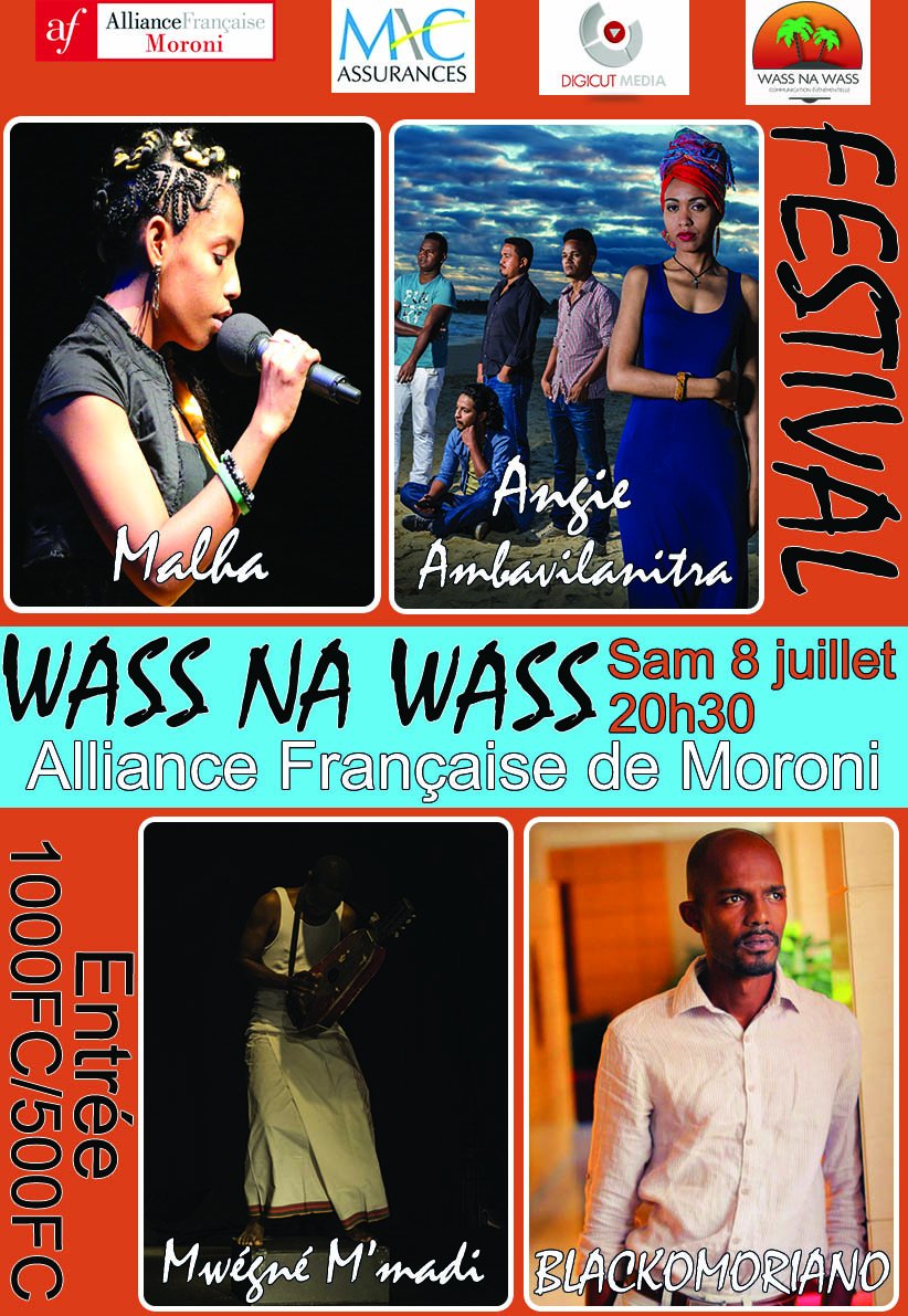 Wassi na Wassi Festival ce soir à <a href="/AfMoroni/">Alliance Française de Moroni</a>