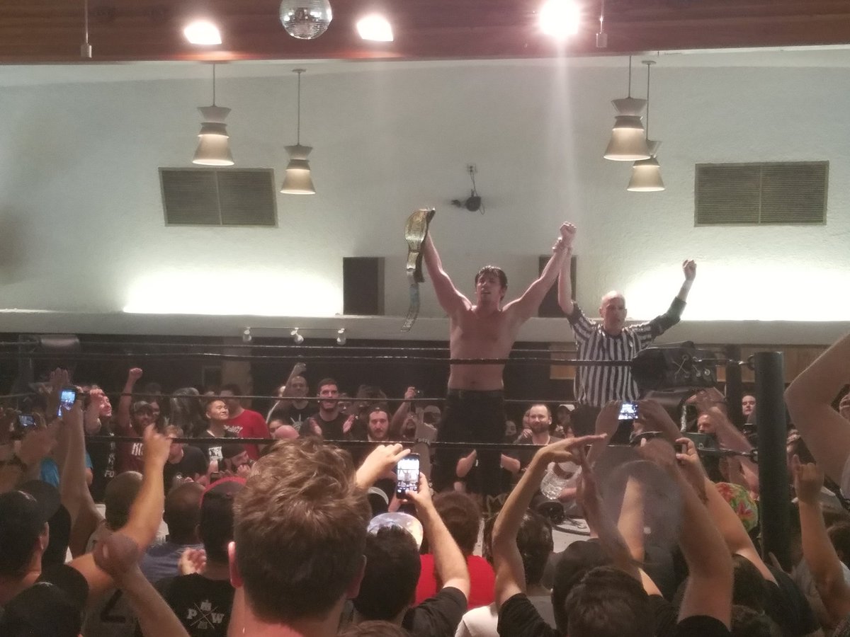 socaluncensored's tweet photo. New #PWG World Champion @SexyChuckieT Gets the win in 29:22 In a great match https://t.co/2X1Q0OjTvH