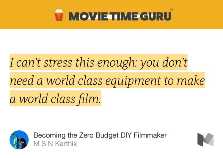Filmtwine's tweet photo. Here's an article from an Indian Filmmaker on DIY filmmaking. @MSNKarthik @MovieTimeGuru #DIY #Filmmaking https://t.co/APL5yZL71Q https://t.co/W2cxCpWBt0