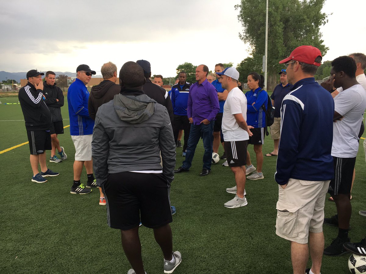 RushSoccer's tweet photo. #RushSummit Day 1 ends with on field coaching education. Remembering who we are &amp; the players we work to develop #RUID https://t.co/V15NogD9Jf