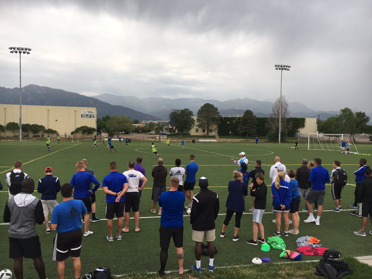 RushSoccer's tweet photo. #RushSummit Day 1 ends with on field coaching education. Remembering who we are &amp; the players we work to develop #RUID https://t.co/V15NogD9Jf