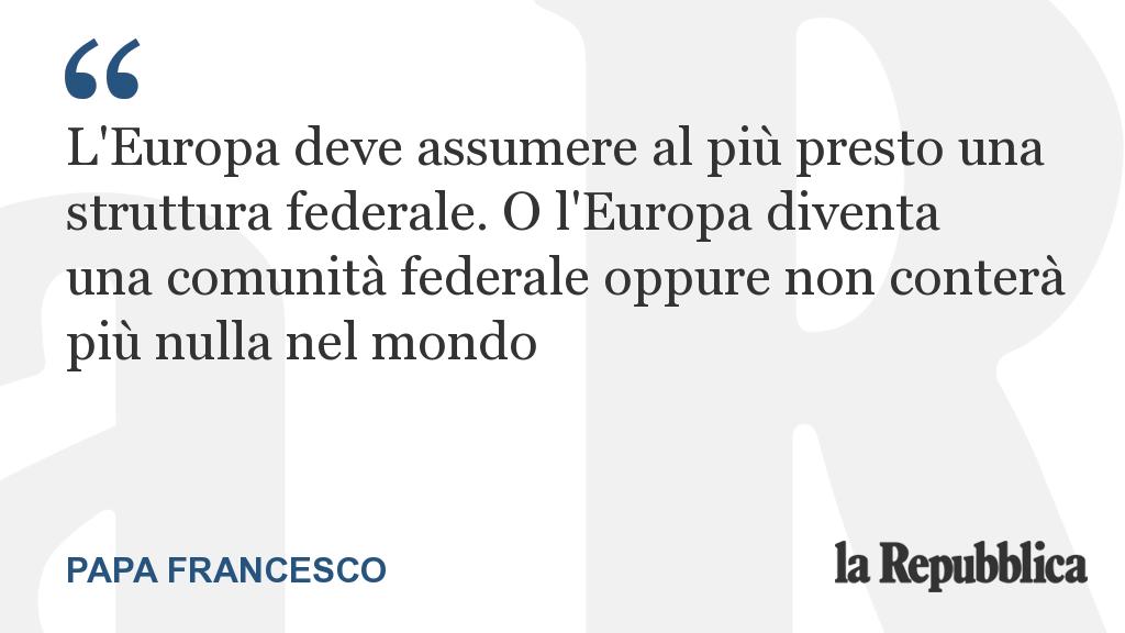 EnricoLetta's tweet photo. Messaggio forte,ancor più forte se viene da primo Papa non europeo della Storia @repubblica https://t.co/8DTYkFaarf https://t.co/ZsIoieTbR6”