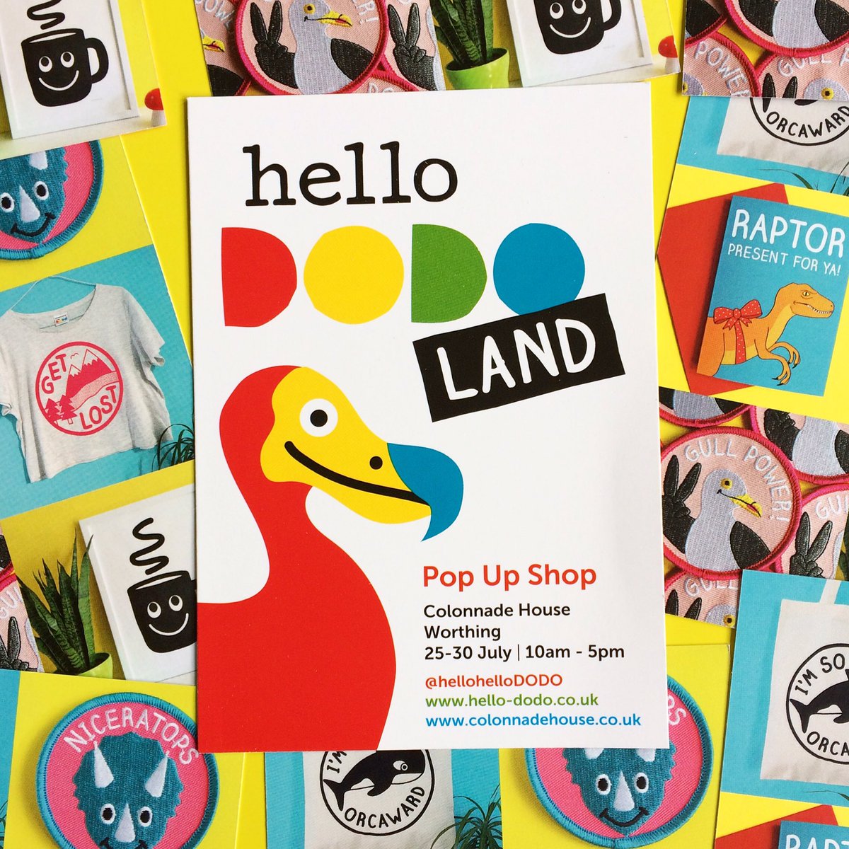 Hey #Brighton friends! Come &amp; visit our Pop Up #helloDODOLand at Sunny Worthing's <a href="/ColonnadeHse/">Colonnade House</a> 25-30th July, it's 20 mins on the train 😎