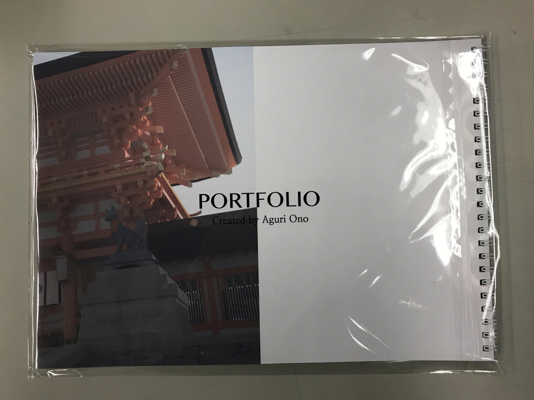 九州デザイナー学院ゲームクリエイター学科 On Twitter Portfolio制作参考 A4サイズのフォトグレード用紙に印刷してキンコーズで製本 パッケージも付いてくるるのでそのまま封筒に入れて発送できます とくに横レイアウトの作品集に適してます ダブルリングが