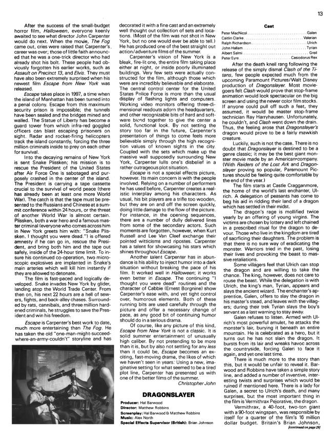 SFFAudio's tweet photo. "ESCAPE FROM NEW YORK is not a classic"
from ARES, September 1981
#reviewfail https://t.co/8YNPNq64aO