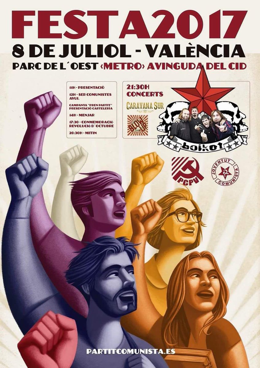 josemabc's tweet photo. De camino a la #FestaPCPV2017. Un gran día de camaradería y libertad. A aprender y pasarlo bien. https://t.co/am9D0eMnim