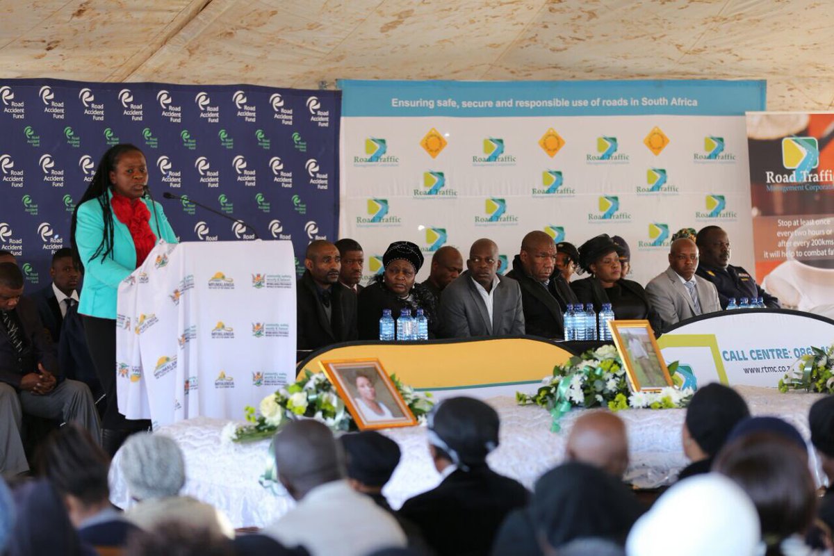 TrafficRTMC's tweet photo. #MPCrash: The funeral service for the MP crash victims is underway. May their souls Rest In Peace. @DoTransport @_ArriveAlive https://t.co/t3Vg9JQW1a