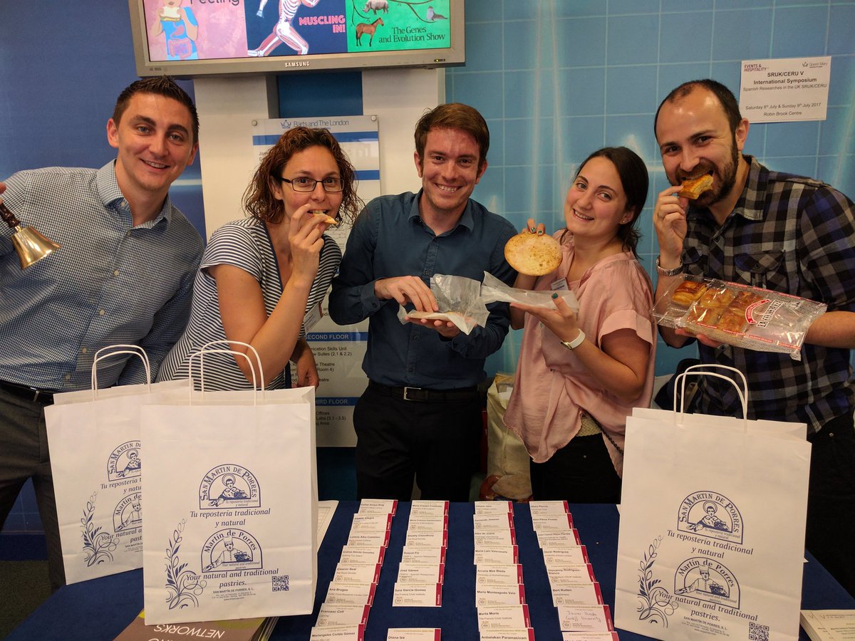 We are doing the Quality Control of the complimentary pastry, a gift from <a href="/smporres/">San Martín de Porres</a> for our #SRUK2017 attendees. Veredict: AMAZING!!