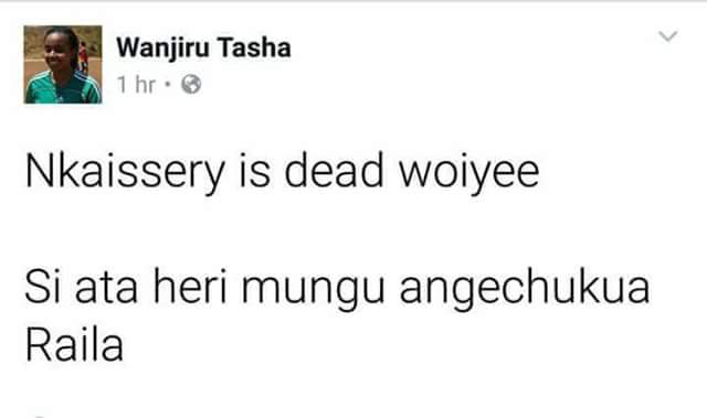 WilBoboti's tweet photo. #RIPNkaissery https://t.co/0R7s34jqA5