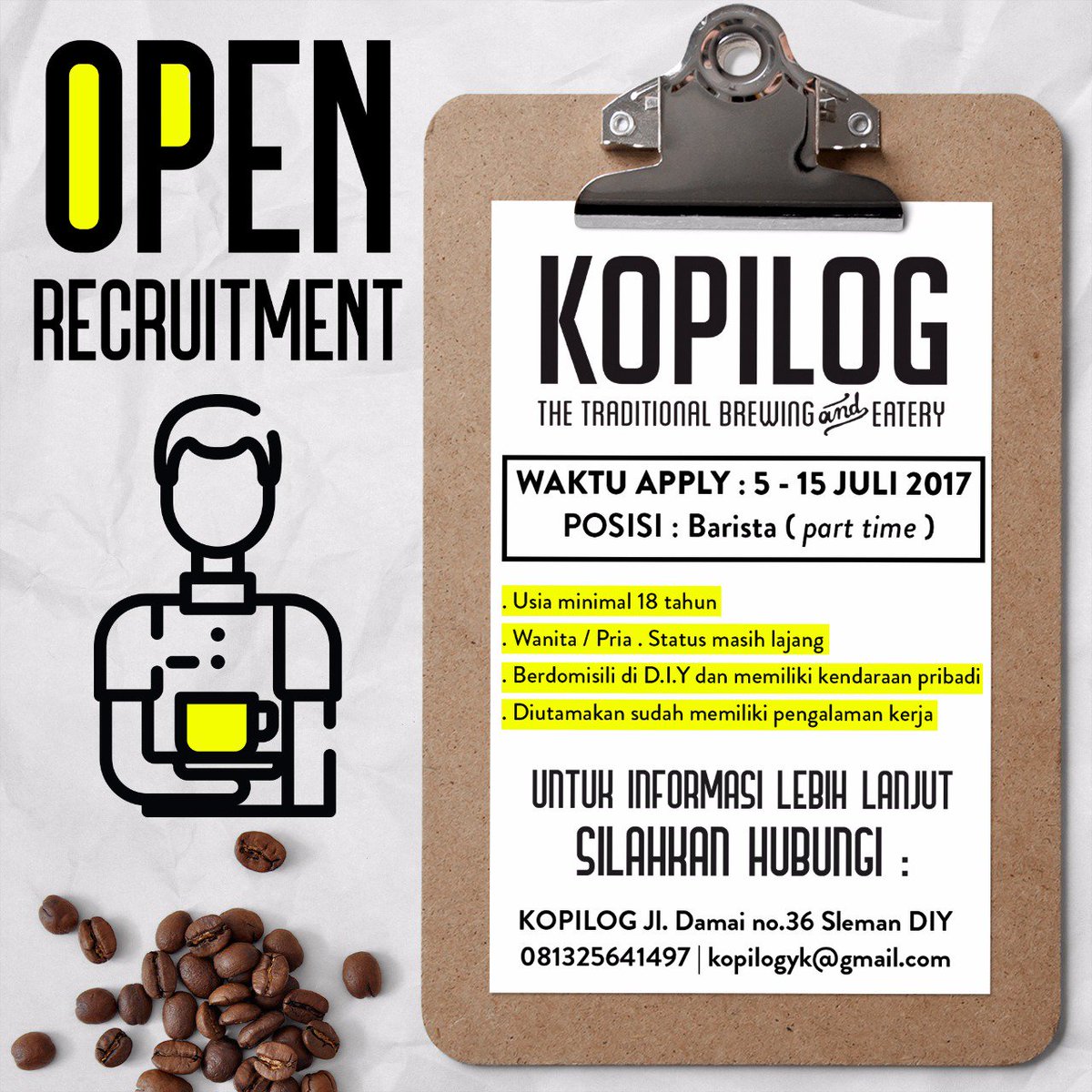 kopilogYK_'s tweet photo. Yukkk di apply gengs https://t.co/btSPfNLaOz
