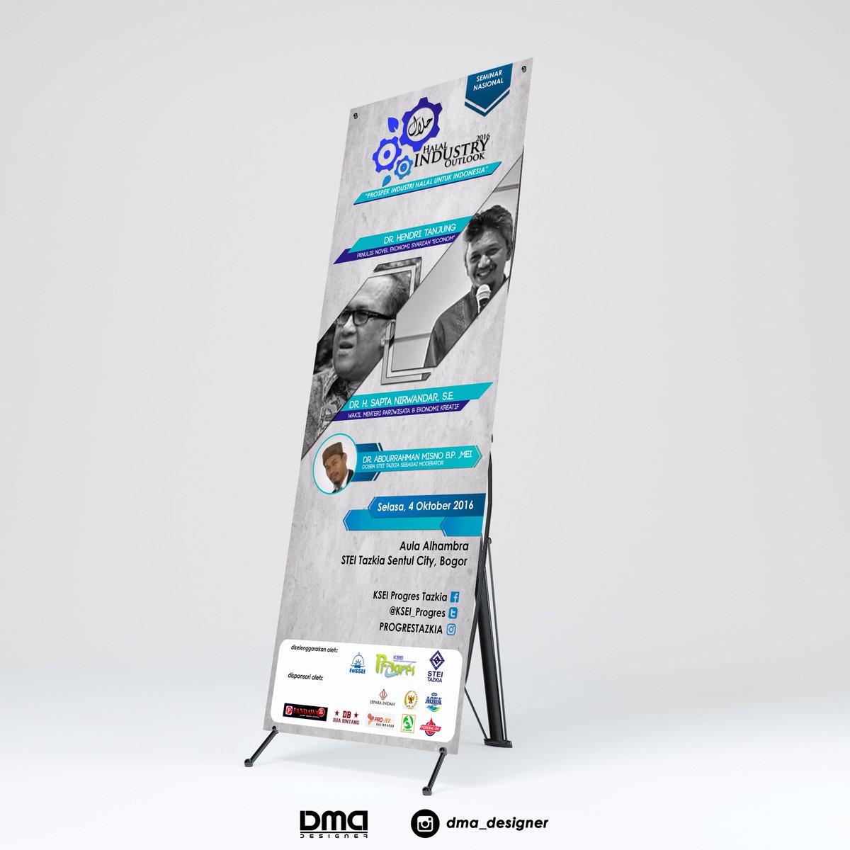 Dma_designer's tweet image. (LATE POST) 2nd X banner halal industry outlook 2016 #bogor #indonesia #muslimdesigner #jasadesign #photoshop #xbanner