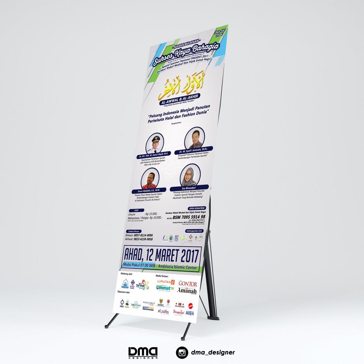 Dma_designer's tweet image. [LATE POST] X banner kajian bulanan Sukses Kaya Bahagia maret #bogor #indonesia #muslimdesigner #jasadesign #photoshop #xbanner