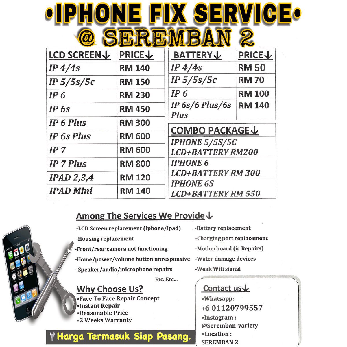 توییتر \\ IPHONE FIX SEREMBAN در توییتر 