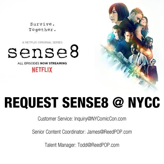 Sense8ES's tweet photo. Hoy pidamos a @NY_Comic_Con que lleve al reparto de Sense8. Toda la información de contacto en: https://t.co/7fi1msuVpr #Sense8atComicCon https://t.co/LPSzaBJNjU