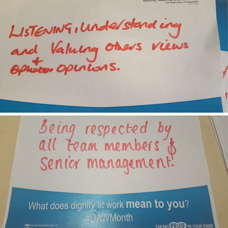 BHRUT_NHS's tweet photo. The first week of #dignity at work is nearly over! Pondering on some reflections today what it means to you #DAWMonth #AnonymousAuthors https://t.co/GiRJX0B9oi
