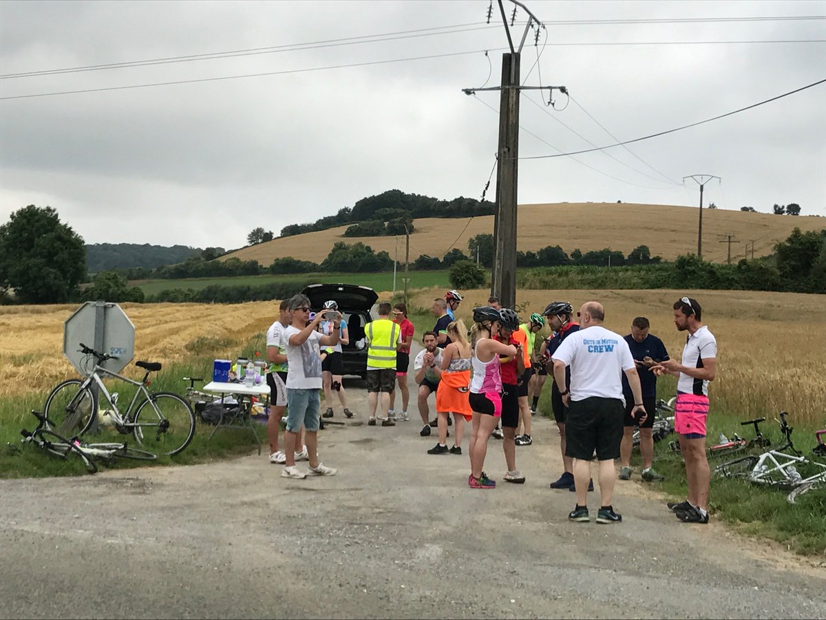 mjseres's tweet photo. Last riders at rest stop 1 on Day 2 #GIM2017 next stop #Dieppe #Paris 2 #London 4 #ibd #crohns #colitis https://t.co/DB03RboG7j
