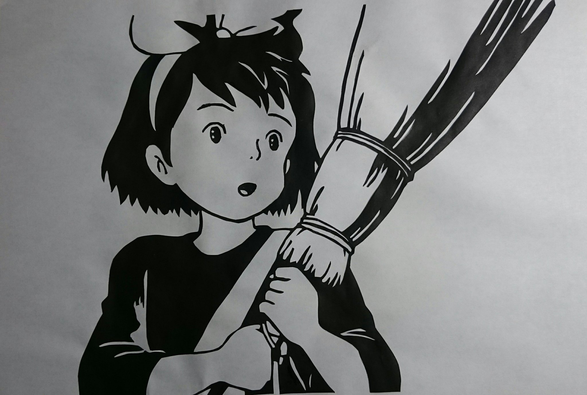 Junjun 切り絵 ジブリ 魔女の宅急便 キキ やっぱりジブリはいいね 切り絵 ジブリ 魔女の宅急便 キキ