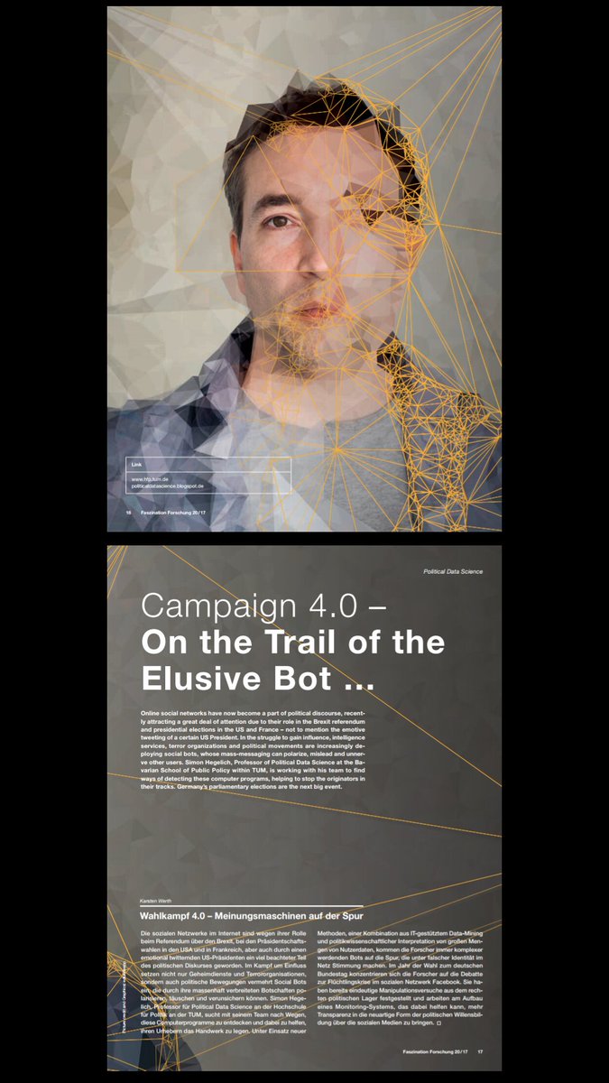 SimonHegelich's tweet image. Now online: @TU_Muenchen #FaszinationForschung with a story on our work in #PoliticalDataScience. Thanks! portal.mytum.de/pressestelle/f…