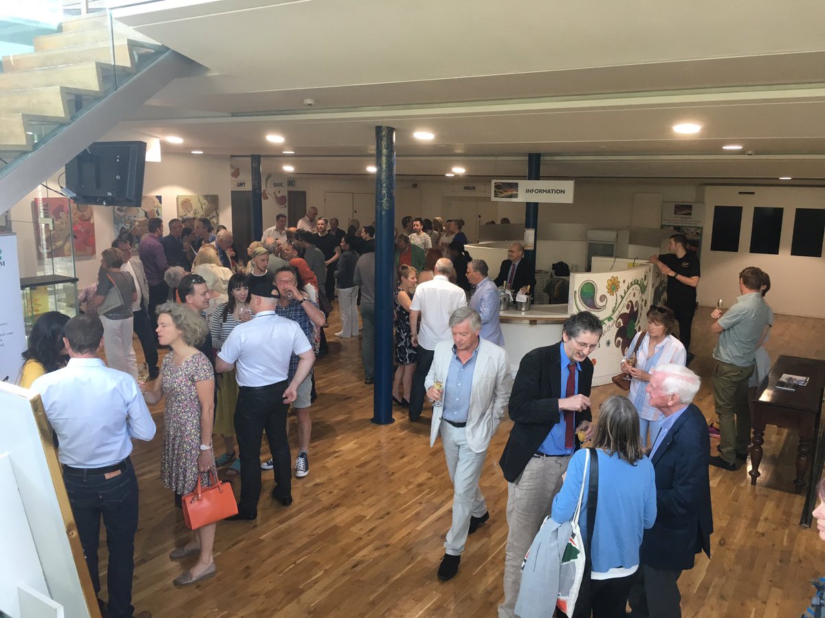 LittleGermanyBD's tweet photo. Drinks reception in full swing prior to the grand unveiling of @levine_art latest #artwork in Little Germany #bradford https://t.co/95y6JrOvL7