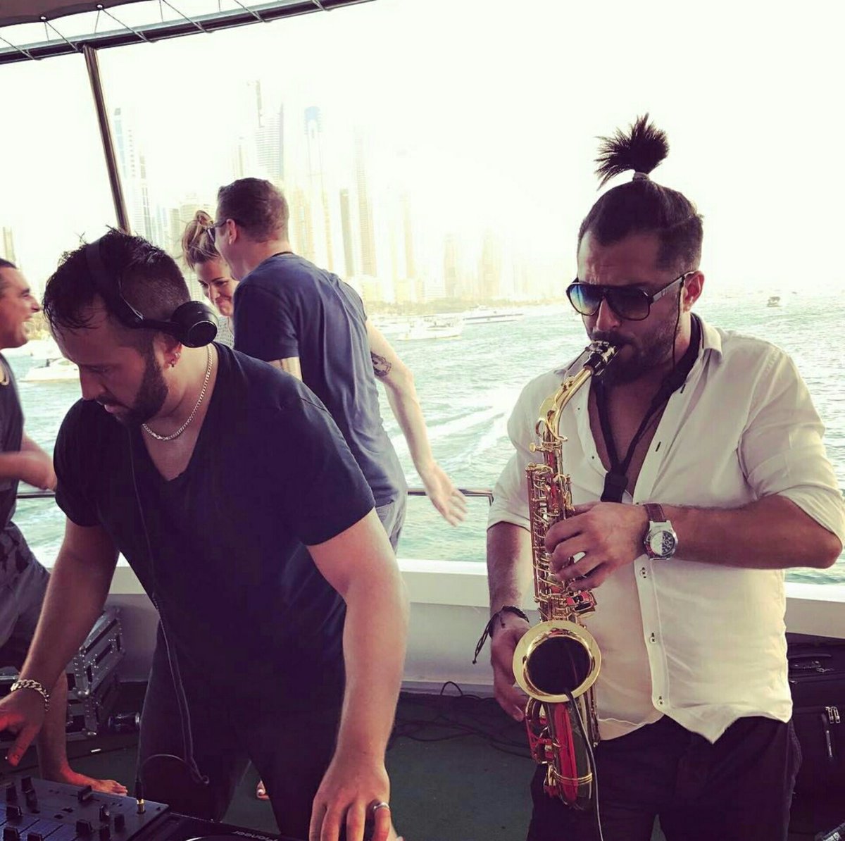 Party in the yacht! ♡ #Dubai #events #dubailife #party #manpower #follow #help #followforfollow