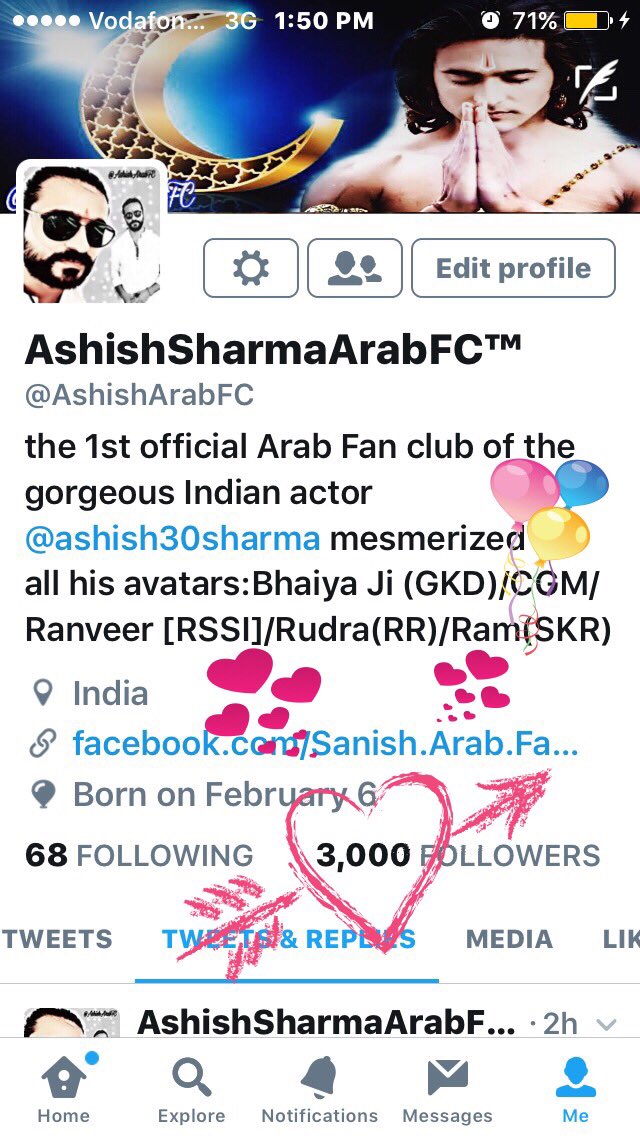 Finally we reach3k followers 💃✨thank u 🙏guys4ur supporting&amp;confident
we'r so proud 😍2be apart of #Ashishians family ❤️❤️💋
<a href="/ashish30sharma/">Aashiesh Sharrma</a>