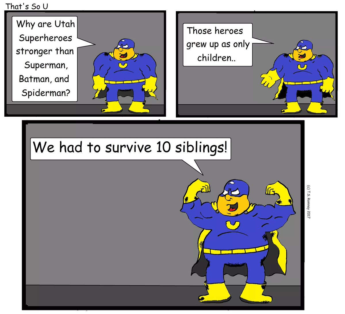 soutahcomics's tweet photo. That's So U Comic Strip #LDS #Utah https://t.co/YxEP9xE5nu