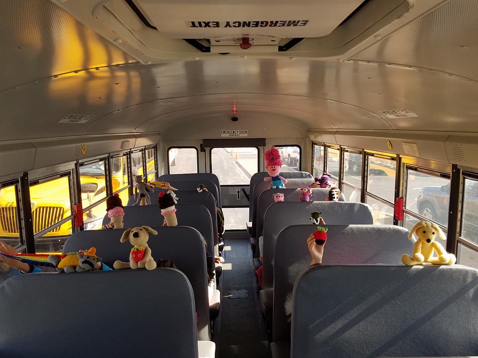 ABC's tweet photo. Wisconsin bus driver crochets toys for each of the children on her route. "She does everything for these kids." https://t.co/mP1c0Xizsm https://t.co/IVGuHTUNMK