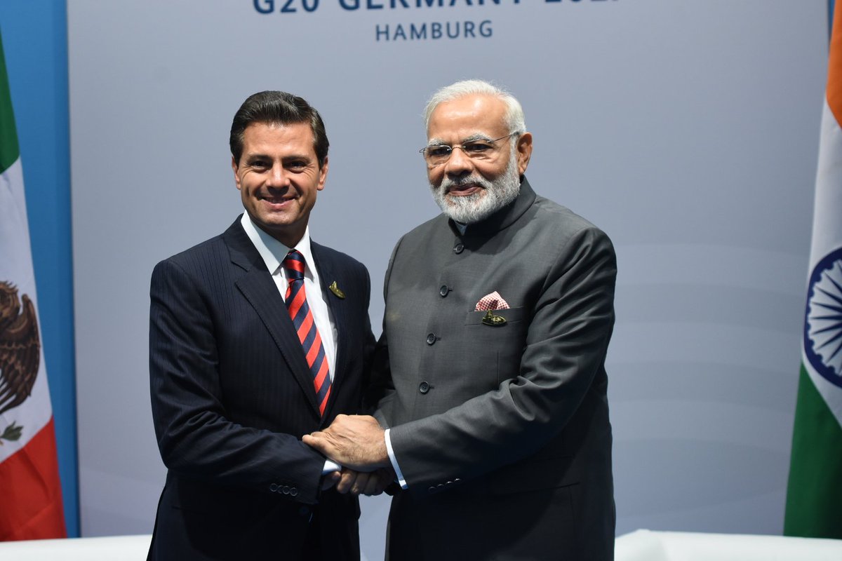 PM Narendra Modi meets a close friend, President of Mexico Enrique Pena Nieto 